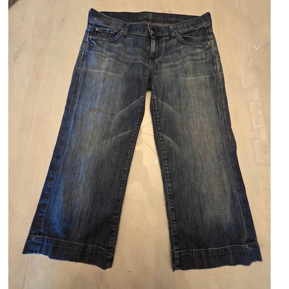7 for All Mankind Dojo Flare Capri Women's Jeans Size 28 Y2K - Picture 3 of 9